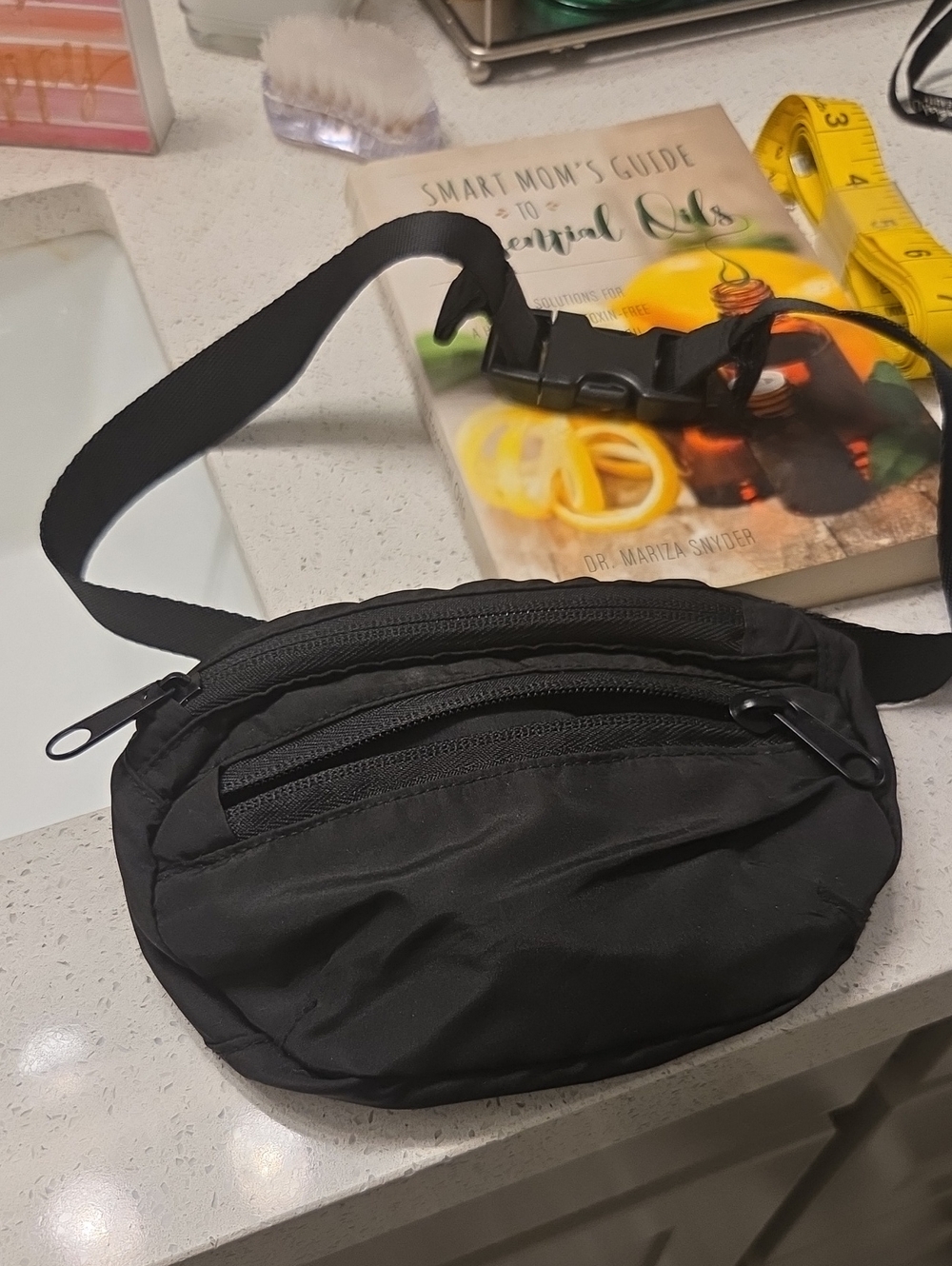 PINK Victoria's Secret Black Travel Waist Bag